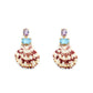 Palm Royale Blue Shell Statement Earring