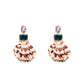 Palm Royale Teal Shell Statement Earring