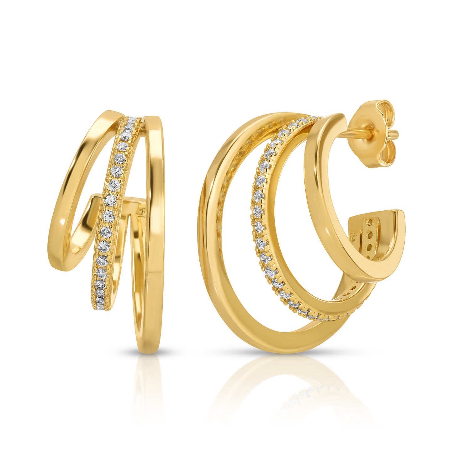 Rory Triple Circle Hoop Earrings