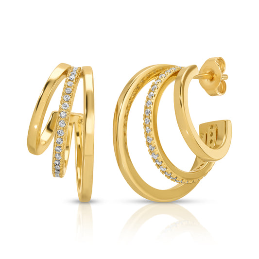 Rory Triple Circle Hoop Earrings