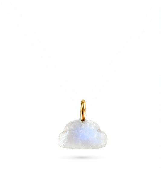 Silver Lining Moonstone Cloud Charm