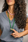 Margo Lime Light Green Round Bead Necklace