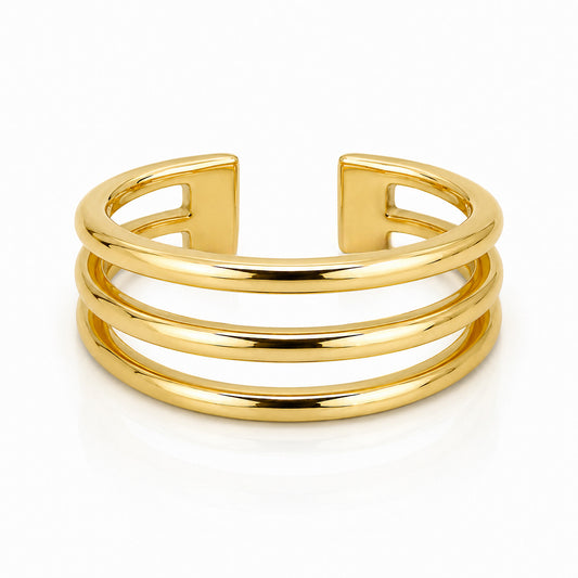 Sylvie Triple Band Gold Toe Ring