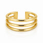 Sylvie Triple Band Gold Toe Ring