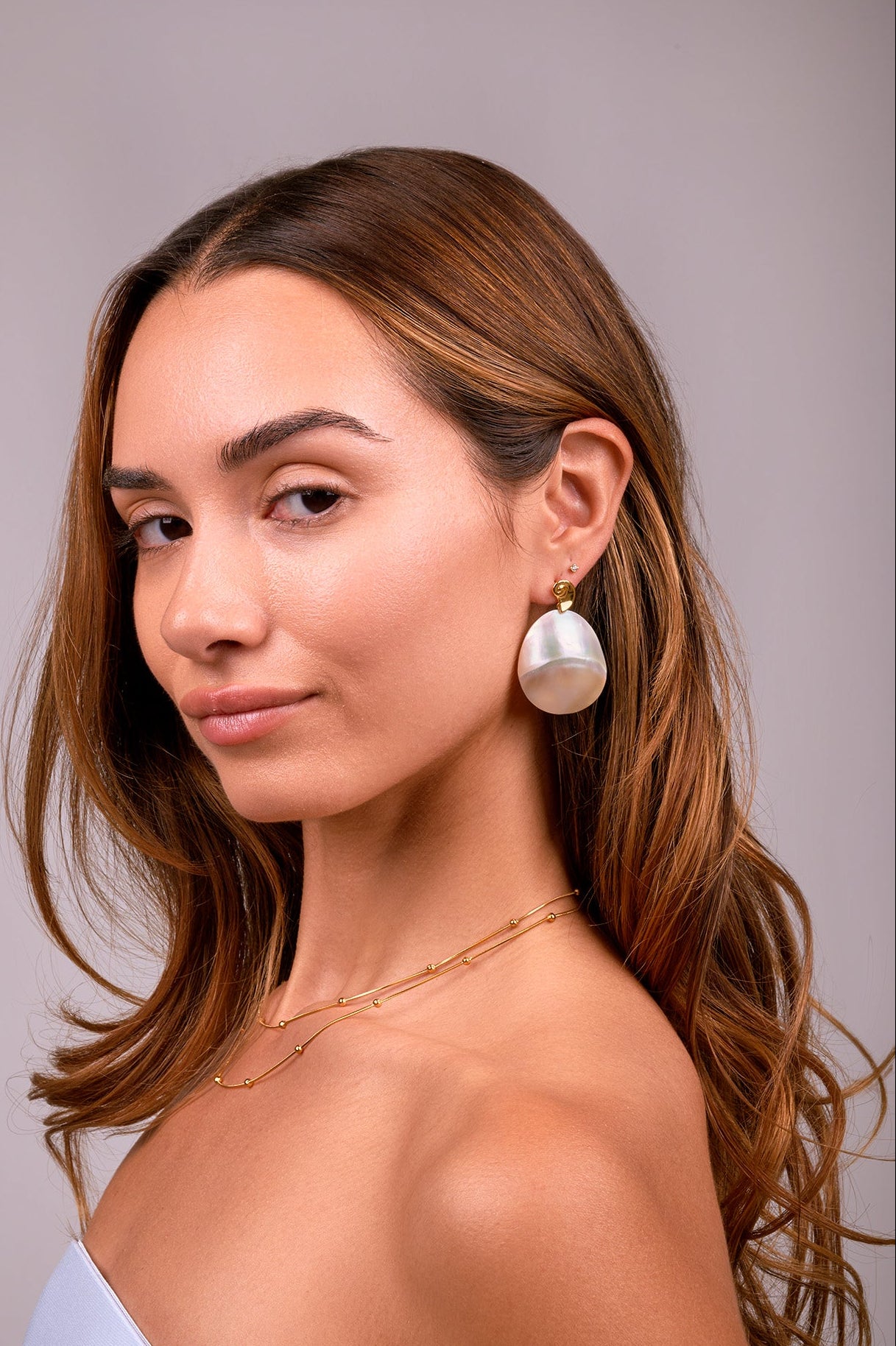 Sea Siren Mother of Pearl Statement Earrings
