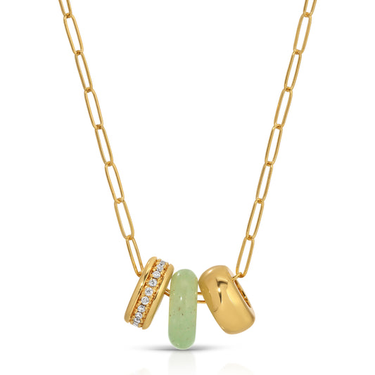 Lux Verde Charm Spacer Set Necklace