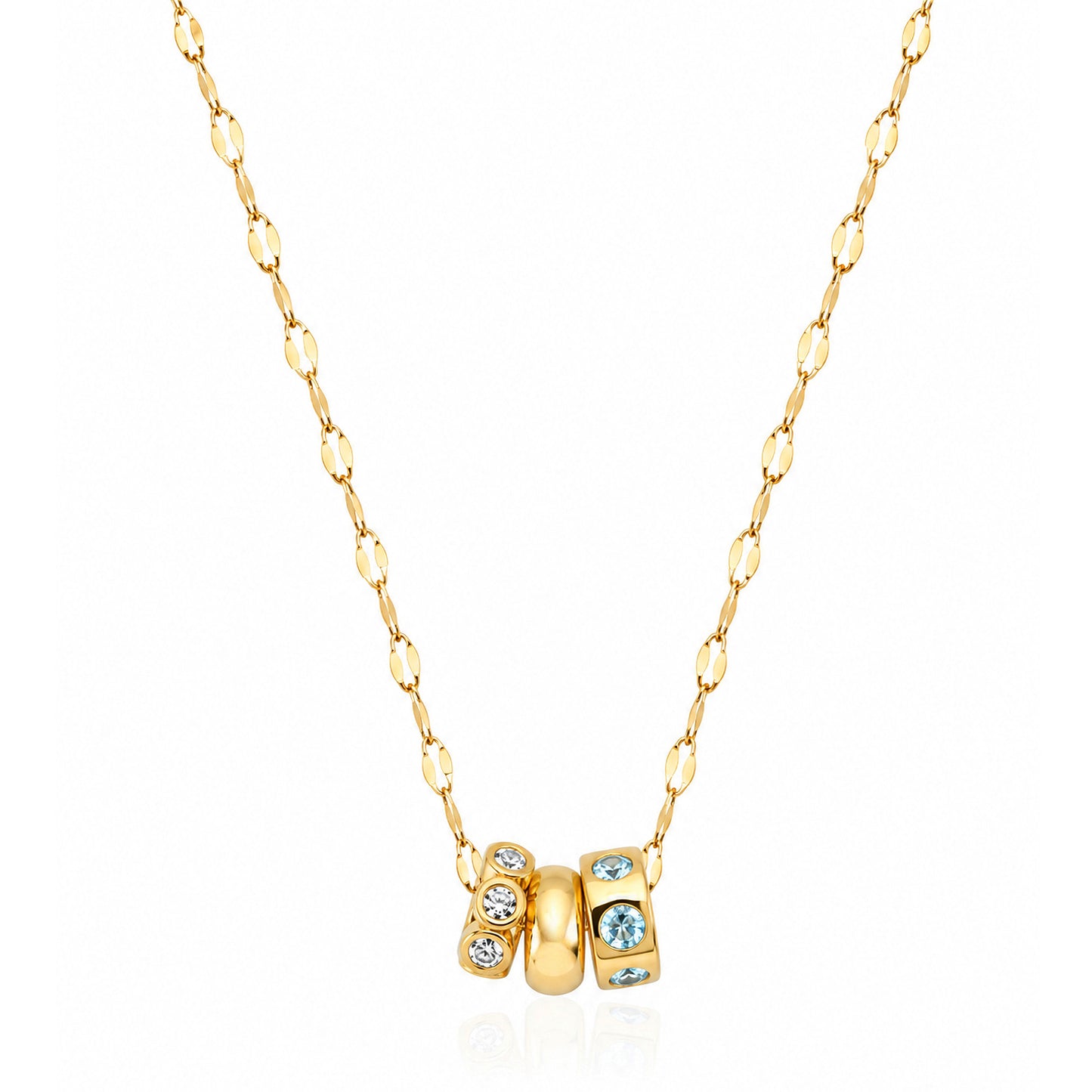 Tre Blu Charm Spacer Necklace