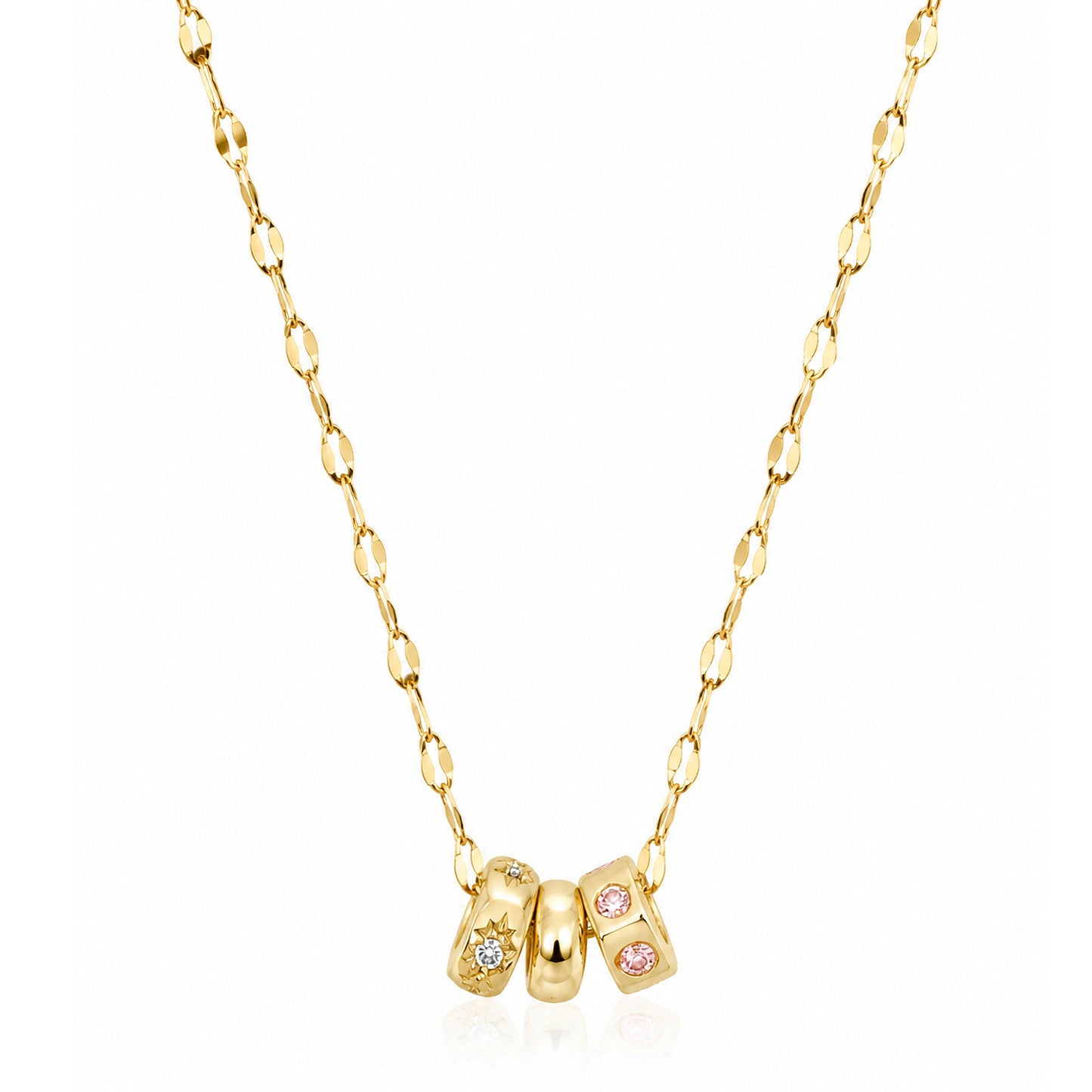 Tre Rosa Charm Spacer Necklace