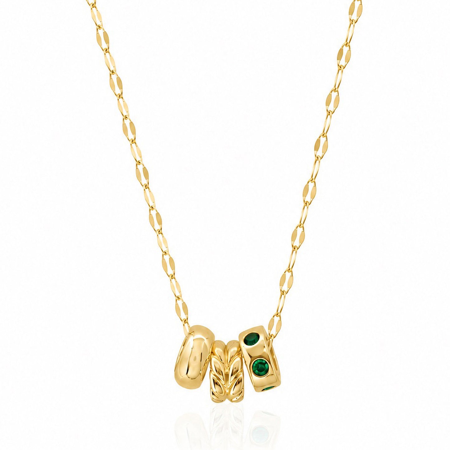 Tre Verde Charm Spacer Necklace