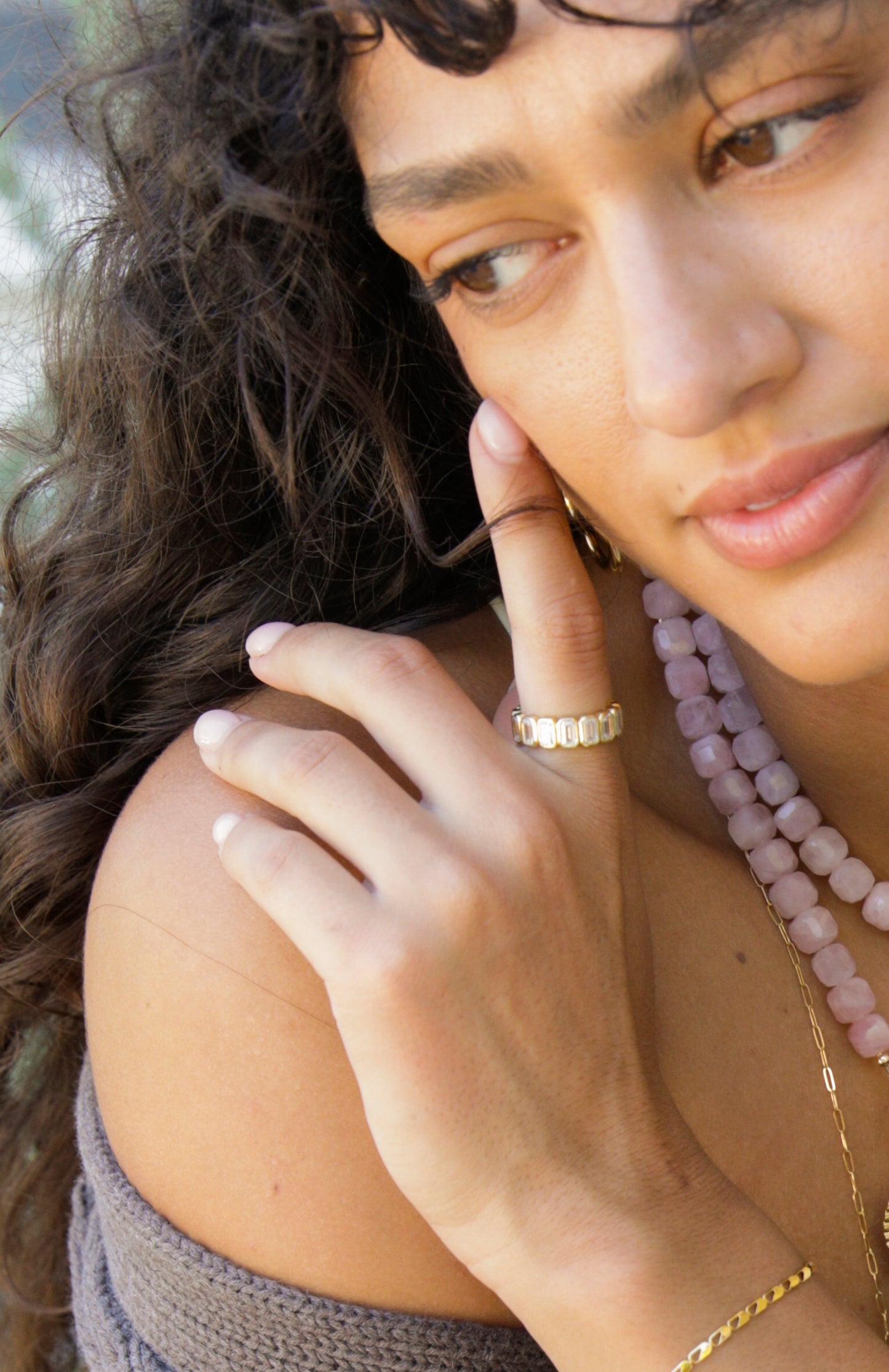 Topanga Emerald Cut Eternity Band