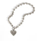 Zelda White Gold Heart Necklace