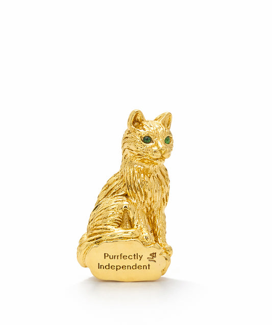 All the Single Ladies Gold Cat Necklace
