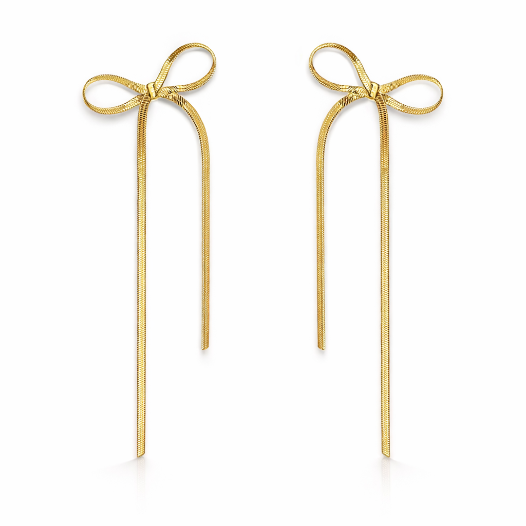 Brooke Gold Bow Earrings