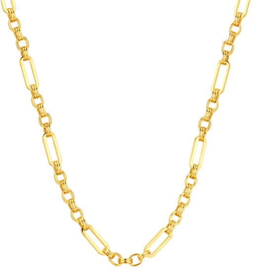 Dietrich Mixed Paperclip Link Gold Chain