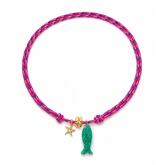 Mermaid Core Paracord Charm Necklace