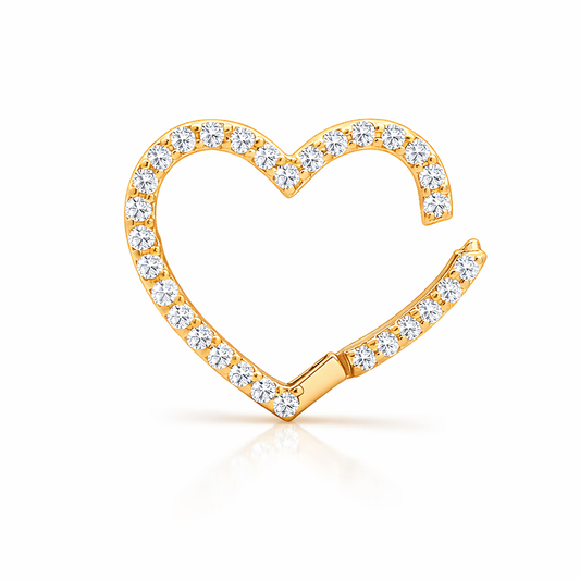 Cupid's Charm Pave Heart Charm Holder Necklace