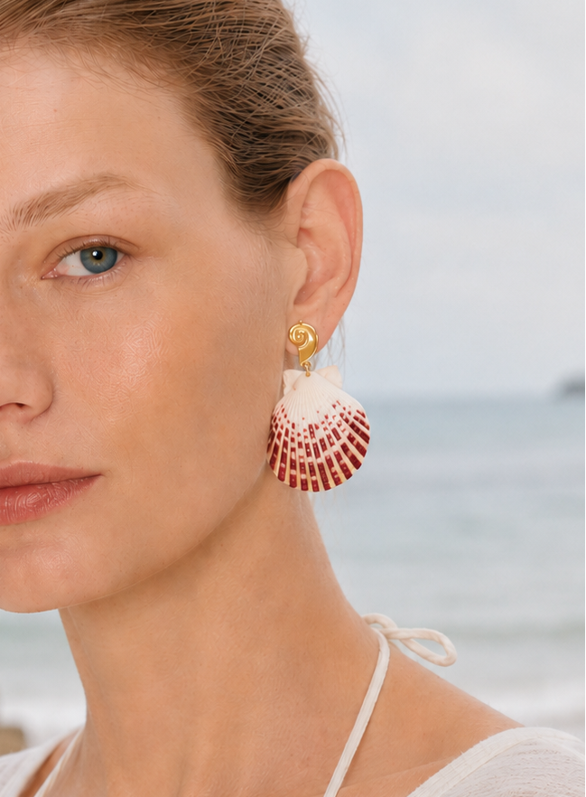 Island Time Shell Statement Earrings