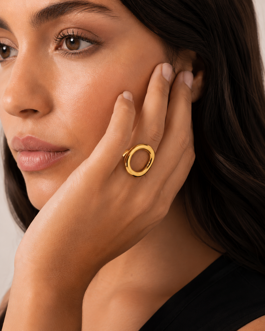 Joan Open Circle Gold Ring