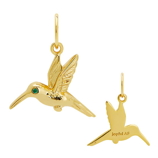 Joyful AF Hummingbird Charm