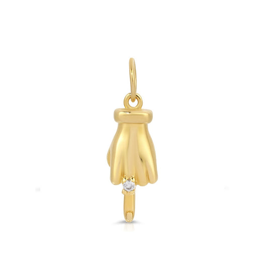 Kiss Off Middle Finger Charm