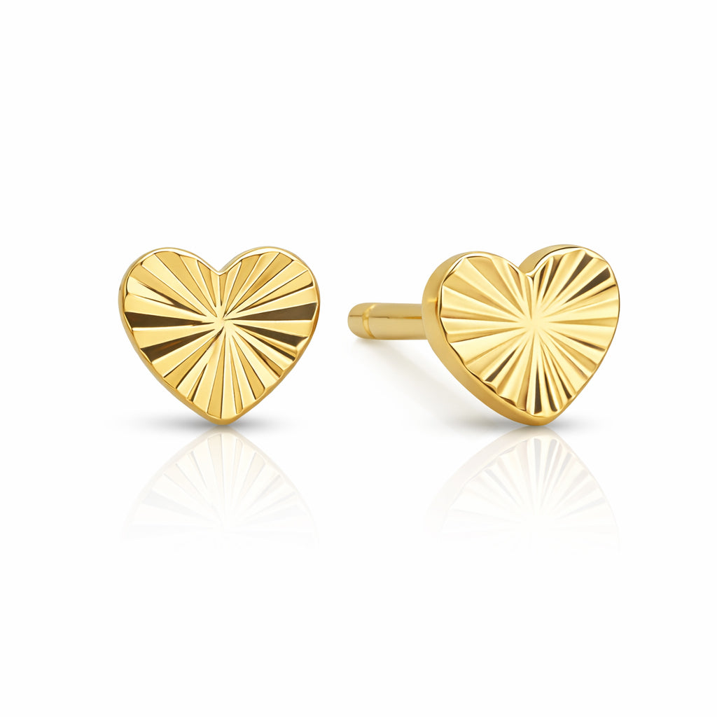 Lil' Love Gold Heart Stud Earrings