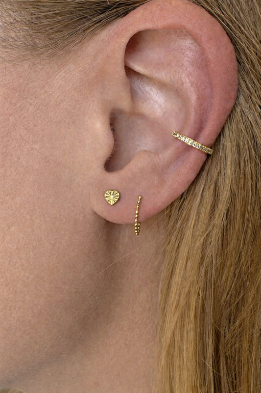 Lil' Love Gold Heart Stud Earrings