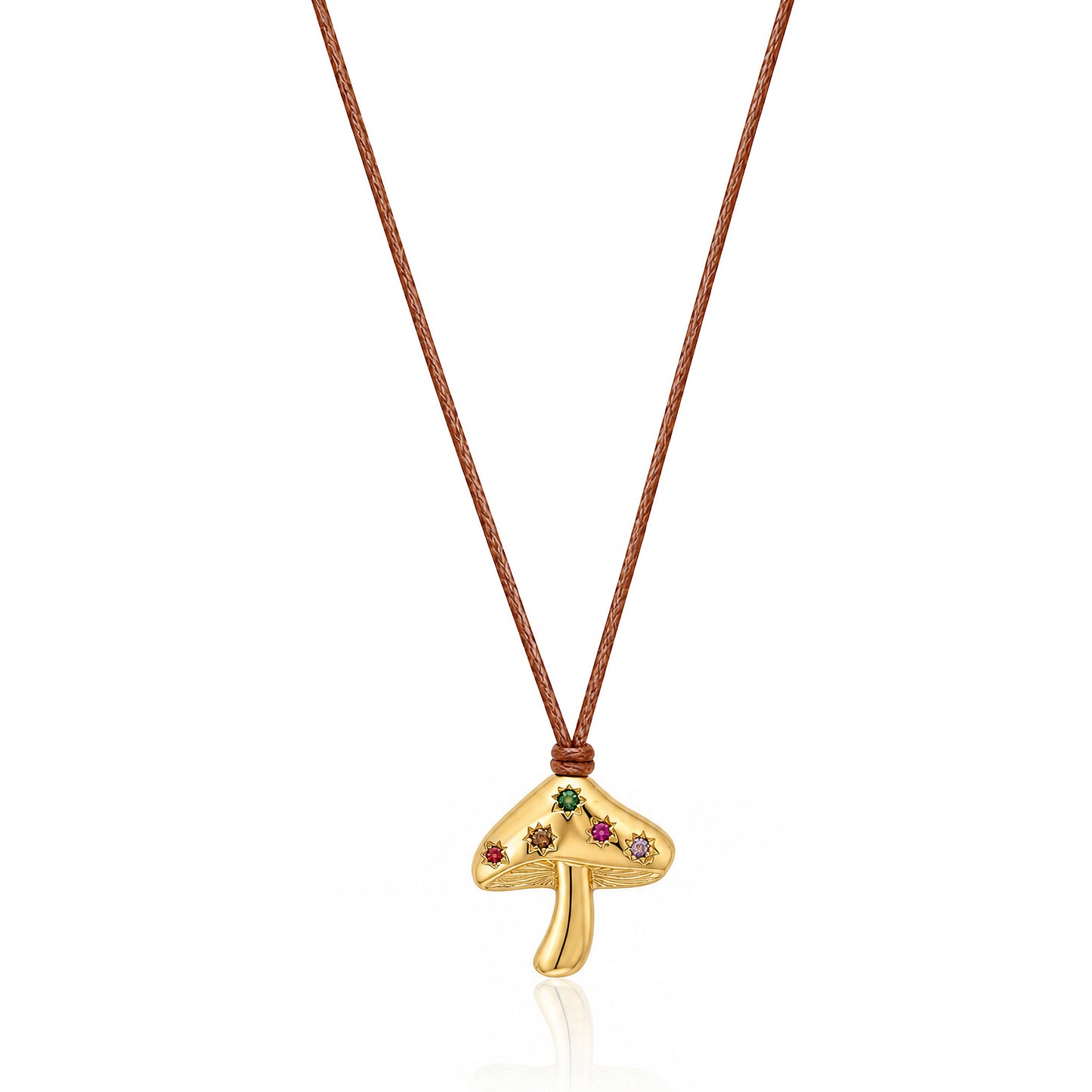 Wild Bloom Mushroom Pendant Necklace