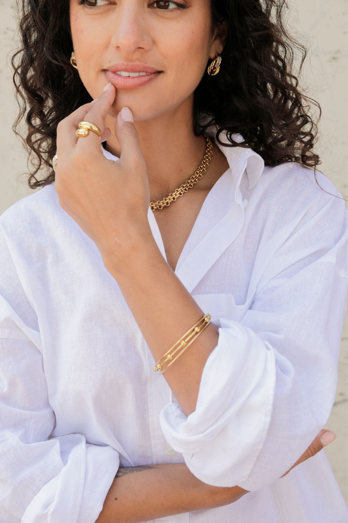 Baby Fox & J Bangle Set