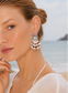 Palm Royale Blue Shell Statement Earring