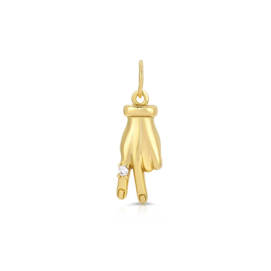 Peace Out Peace Sign Hand Charm
