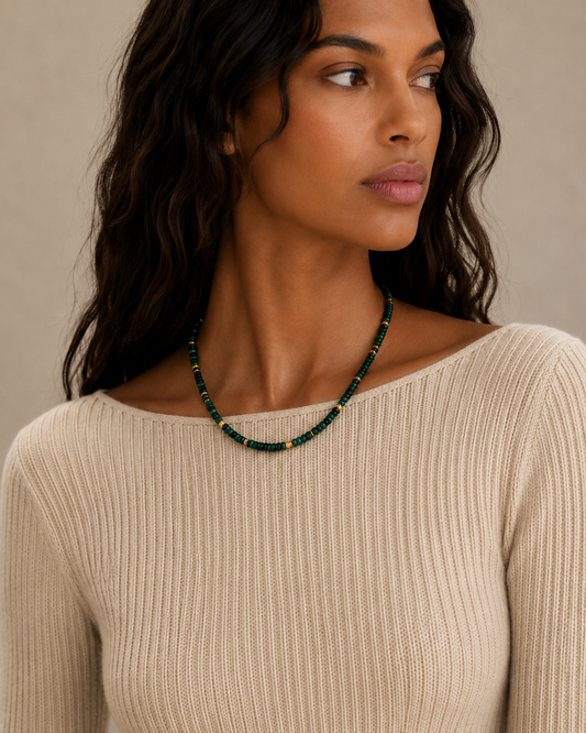 Risa Teal Apatite Beaded Necklace