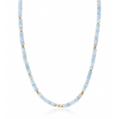 Risa Blue Lace Agate Beaded Necklace