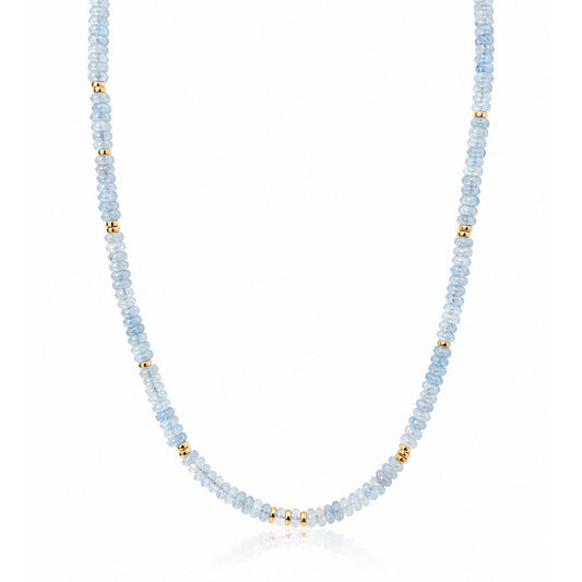 Risa Blue Lace Agate Beaded Necklace