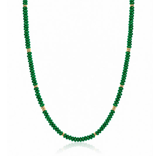 Risa Emerald Beaded Necklace