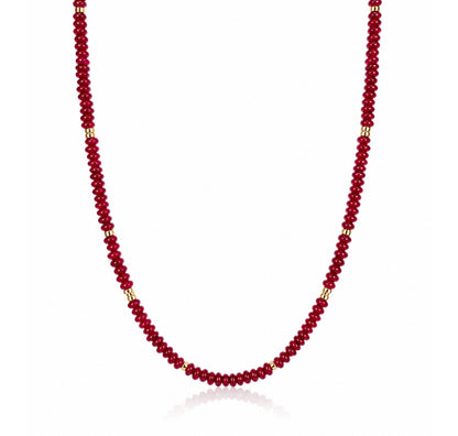 Risa Ruby Beaded Necklace