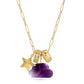 Silver Lining Amethyst Cloud Charm Set Necklace