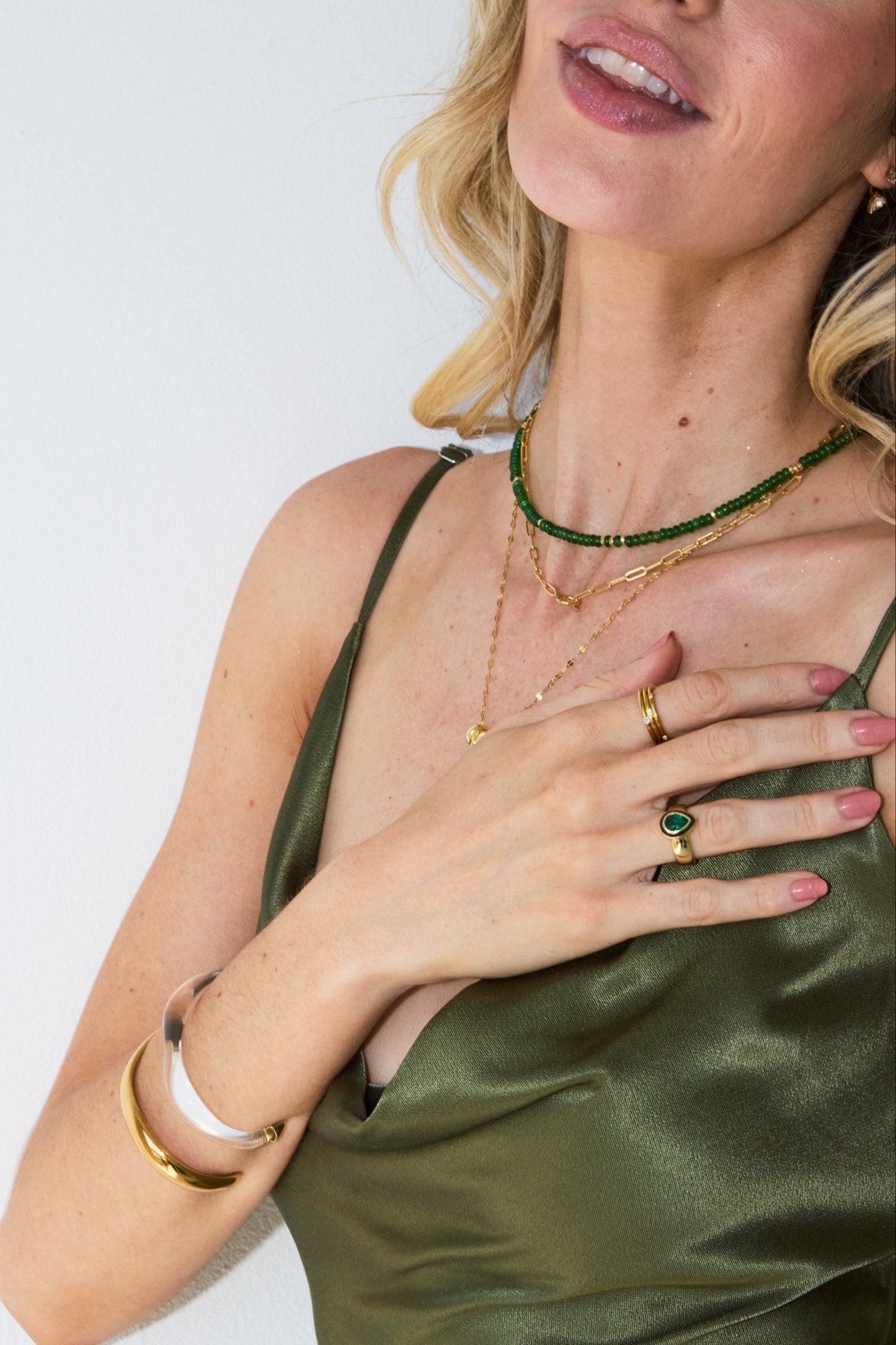 Soho Emerald Bezel Statement Ring