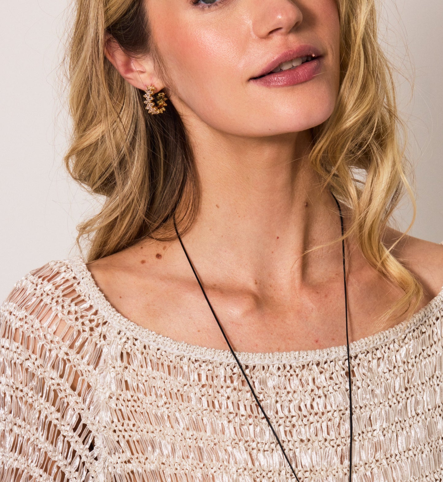 Tai Baguette Hoop Earrings