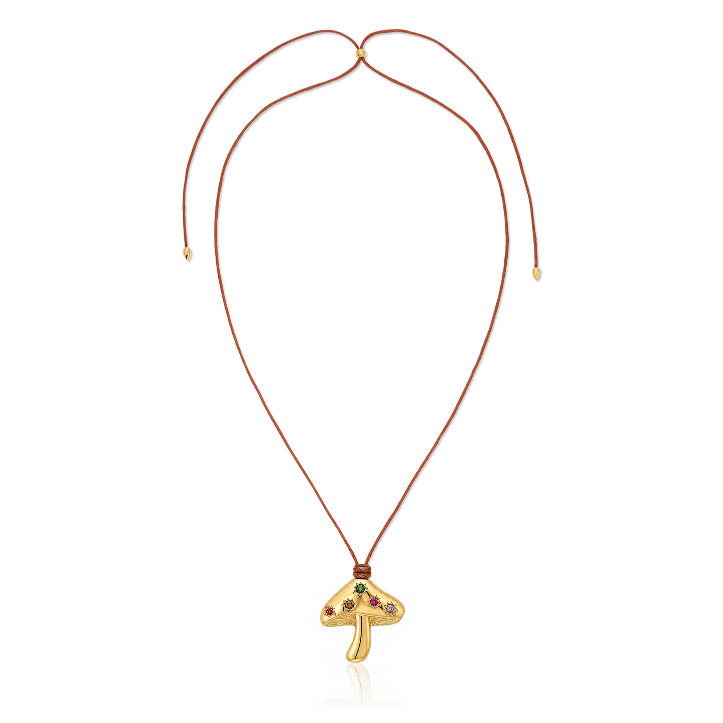 Wild Bloom Mushroom Pendant Necklace