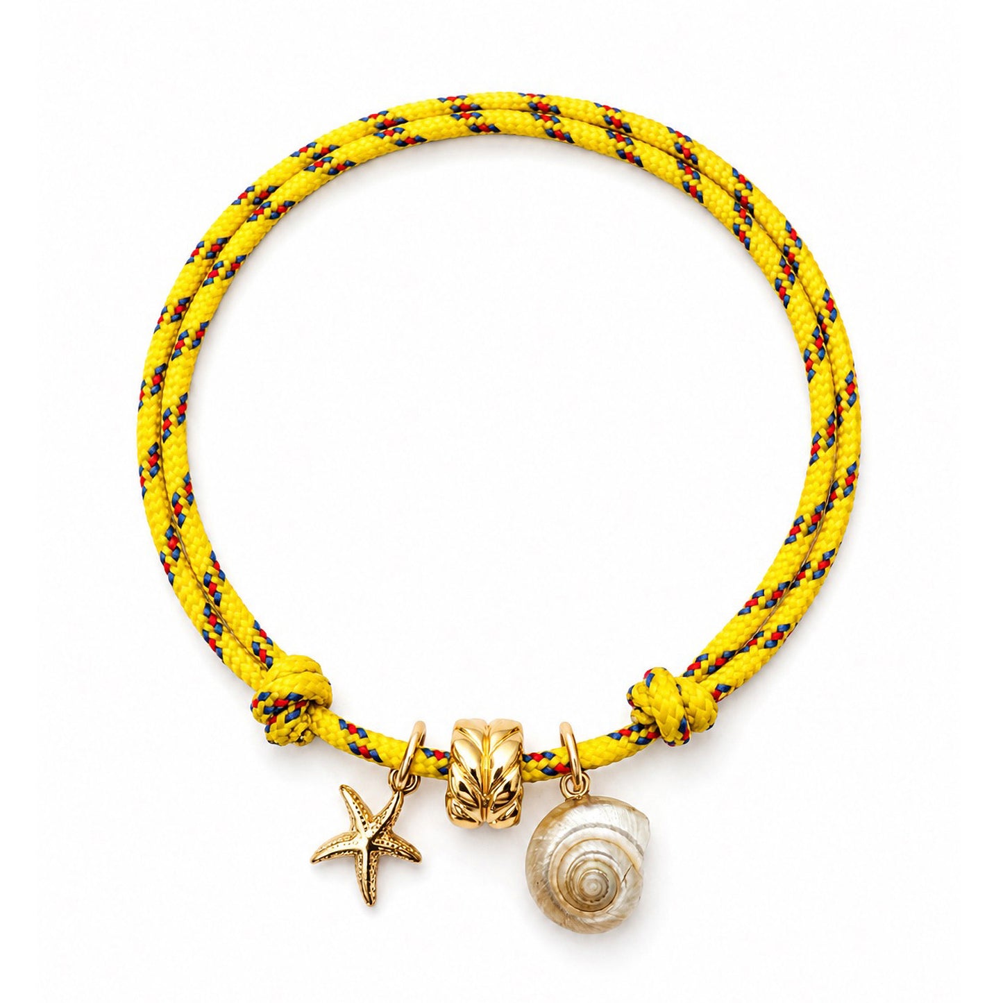 Seashell Social Paracord Charm Anklet