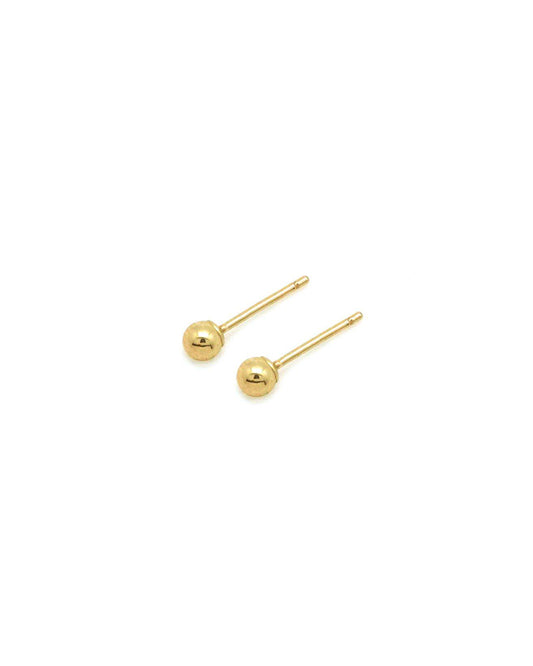 Tiny 14k Gold Ball Stud Earrings