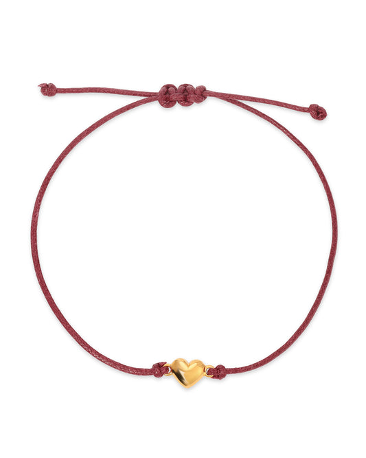 Kisses Heart Cord Bracelet